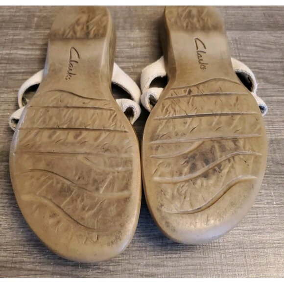 Clarks Floral Thong Flip-Flop Sandals Womens Size 7 - Picture 8 of 11